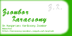 zsombor karacsony business card
